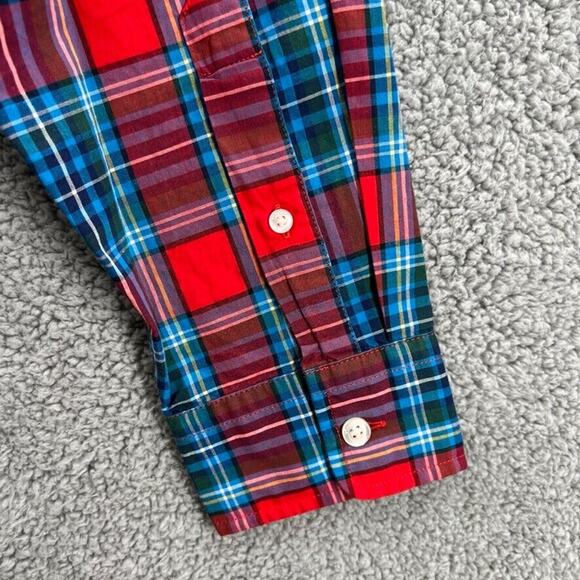 Vineyard Vines Button Down Classic Fit Tucker Shirt Red Plaid Mens Medium M - Picture 9 of 15